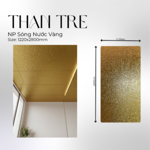 Tấm ốp than tre sóng nước vàng Npp011