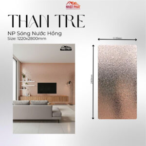 Tấm ốp than tre sóng nước hồng - Npp 012